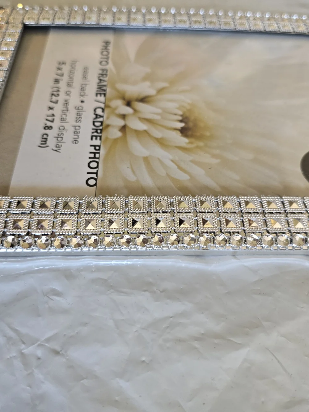 Silver Decorative 5x7 Photo Frame - Elegant  Accent New Handmade